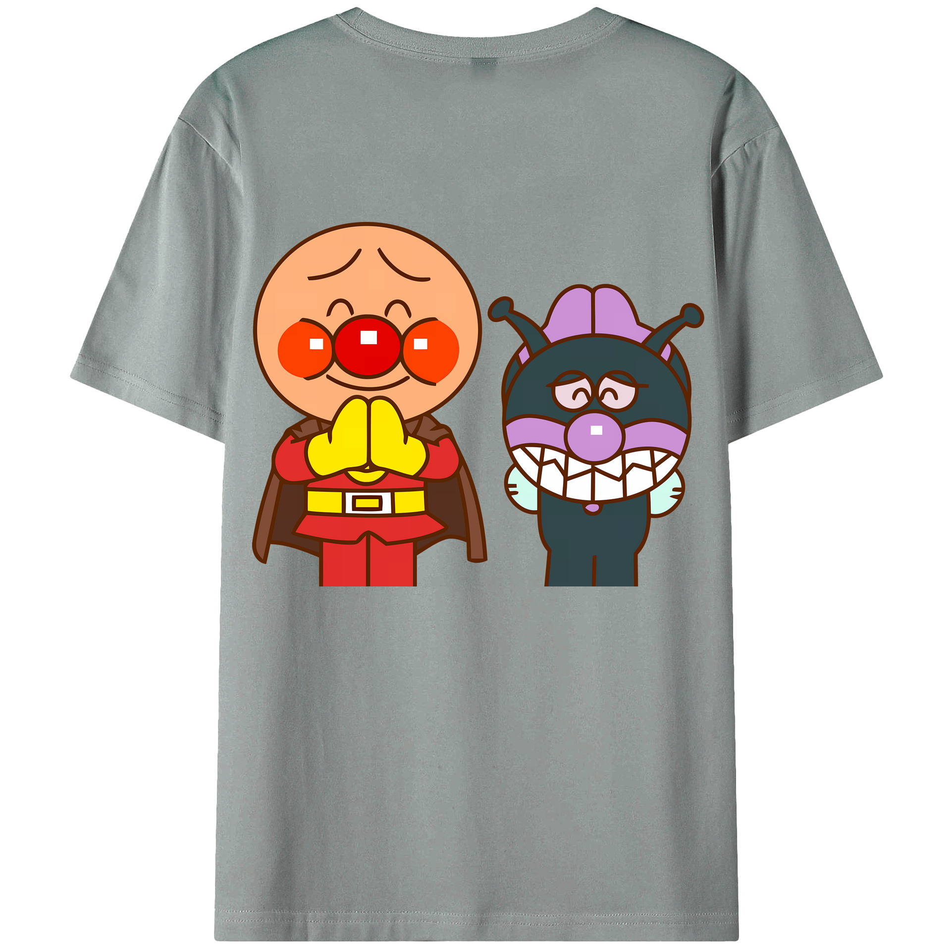 （画像用） アンパンマン Anpanman 綿100％ メンズ半袖Tシャツ（バックプリント） 通気性